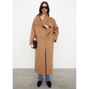 Toteme Annecy wool and cashmere wrap coat xs